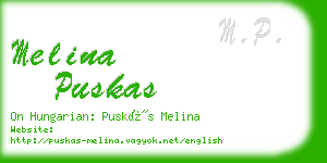 melina puskas business card